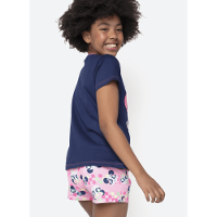 Pijama Manga Curta Algodão Menina Teen Panda Miami - 3