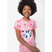 Camisola Manga Curta Viscolycra Menina Teen Vaca Romântica - 3