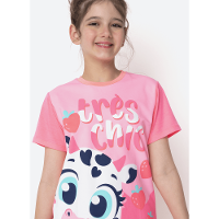 Pijama Manga Curta Viscolycra Menina Teen Vaca Romântica - 2