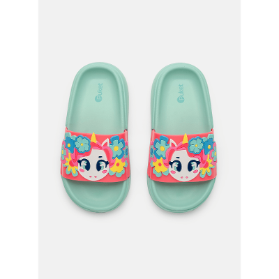 Chinelo Slide Menina Unicórnio Aloha
