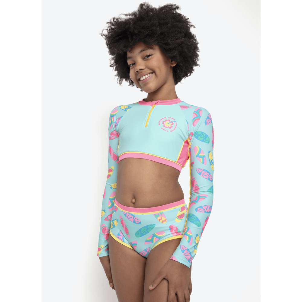 Conjunto Camiseta e Calcinha Menina Teen Unicórnio Aloha - 1