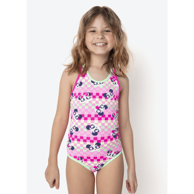 Maiô com Proteção Solar Menina Panda Miami