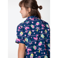 Pijama Manga Curta Viscose Menina Teen Panda Miami - 4