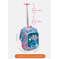 Mochila com Rodinha Grande Stitch - 8