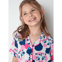 Pijama Manga Curta Viscose Menina Vaca Romântica - 2