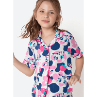 Pijama Manga Curta Viscose Menina Vaca Romântica - 3
