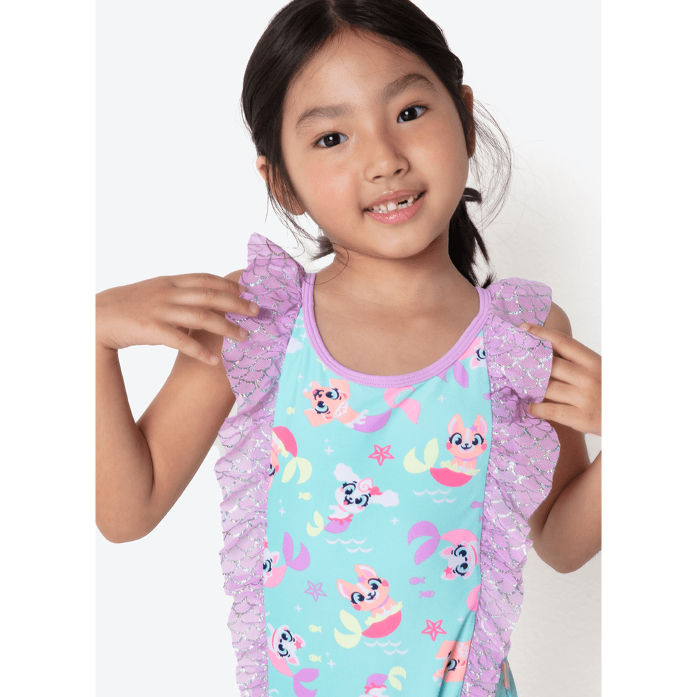 Maiô Menina Pet Sereia Com Tule - 3