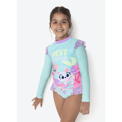 Conjunto Camiseta e Calcinha Menina Pet Sereia