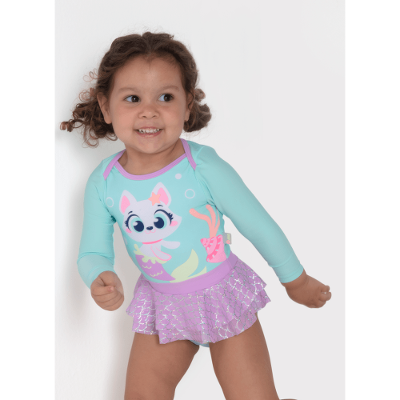Maiô Bebê Menina Pet Sereia