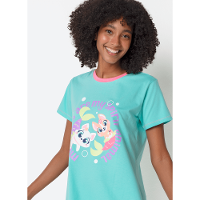 Camisola Manga Curta Algodão Feminina Pet Sereia - 3