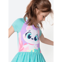 Camisola Fantasia Manga Curta Viscolycra Menina Pet Sereia - 2