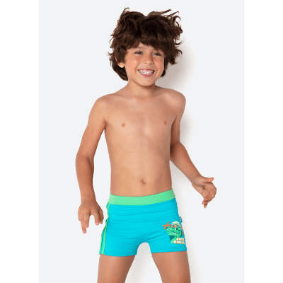 Sunga Boxer com Proteção Solar Menino Dino Miami