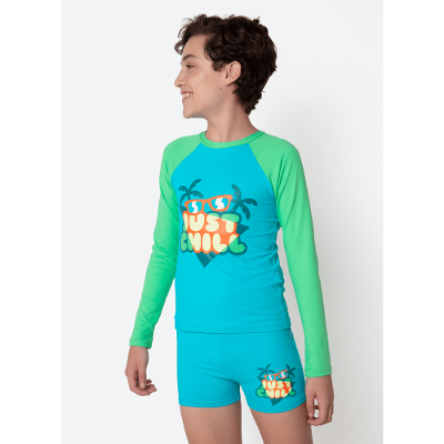 Camiseta Manga Longa Menino Teen Dino Miami