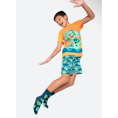Pijama Manga Curta Viscolycra Menino Teen Dino Miami