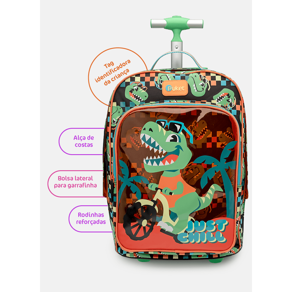 Mochila com Rodinha Grande Dino Miami - 8