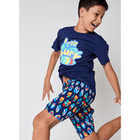 Pijama Manga Curta Menino Teen Tubarão Aloha - 1