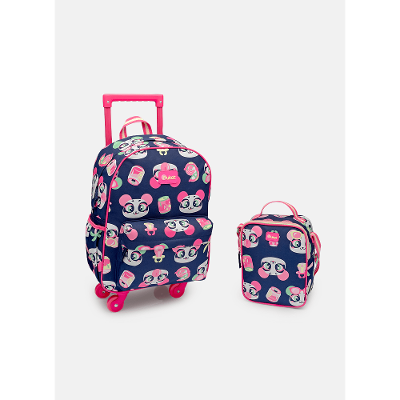 Kit Mochila + Lancheira Panda Miami
