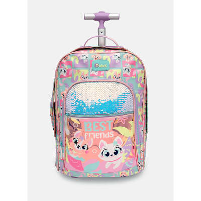 Mochila com Rodinha Grande Pet Sereia