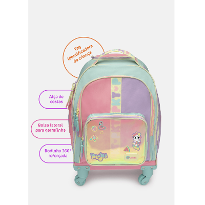 Mochila com Rodinha 360 Color Block
