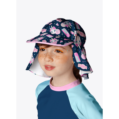 Chapéu com Proteção Solar Menina Unicórnio Shine