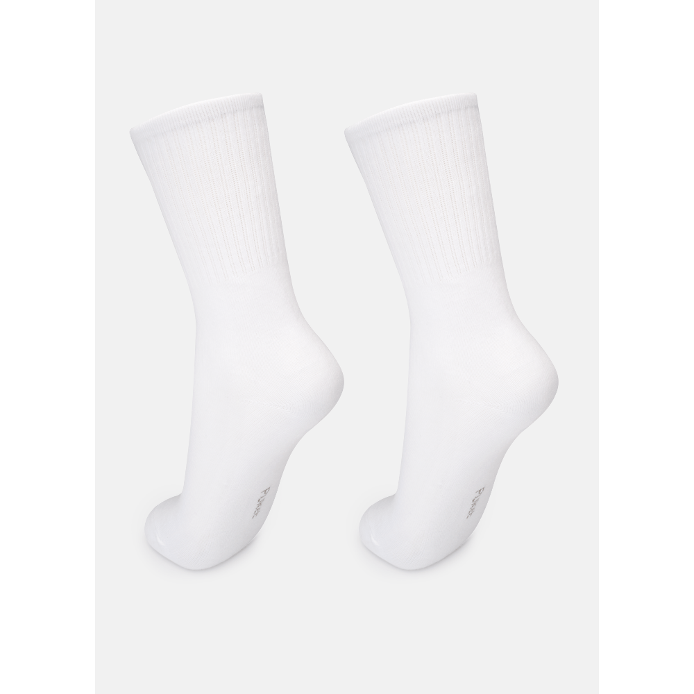 Meia Cano Médio Canelada Unissex Adulto Lisa Esportiva - 2