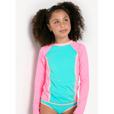 Conjunto Camiseta e Calcinha Menina Color Block