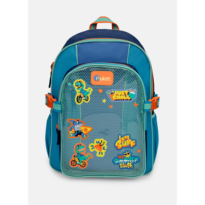 Mochila Costas Color Block Azul