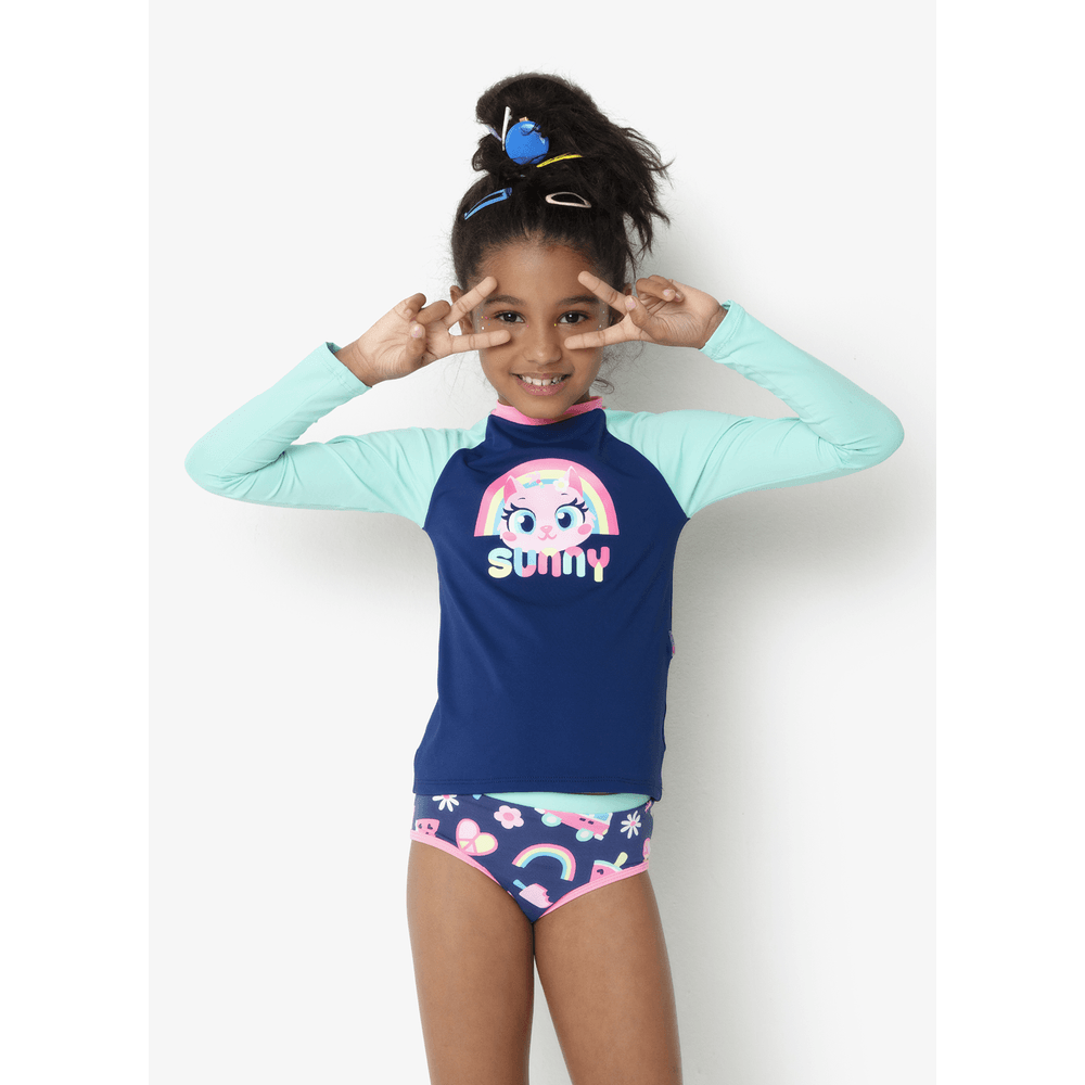 Conjunto Camiseta e Calcinha Menina Gata Fun - 1