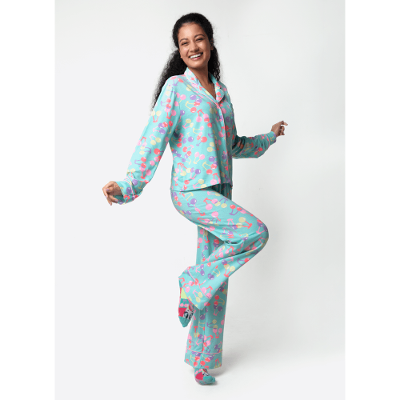 Pijama Manga Longa Viscolycra Feminino Unicórnio Cherry