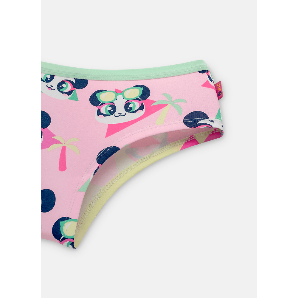 Calcinha Caleçon Algodão Menina Panda Miami - 3