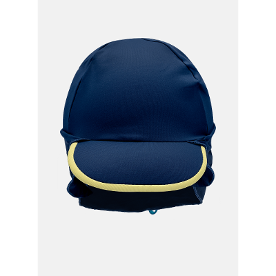 Chapéu com Proteção Solar Bebê Menino Color Block Azul