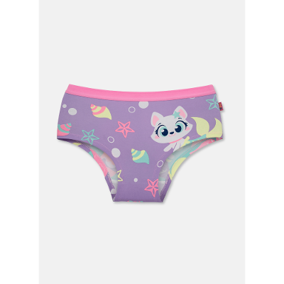 Calcinha Caleçon Algodão Feminina Estampada Pet Sereia