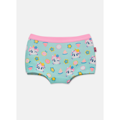 Calcinha BodyShorts Algodão Menina Teen Unicórnio Aloha