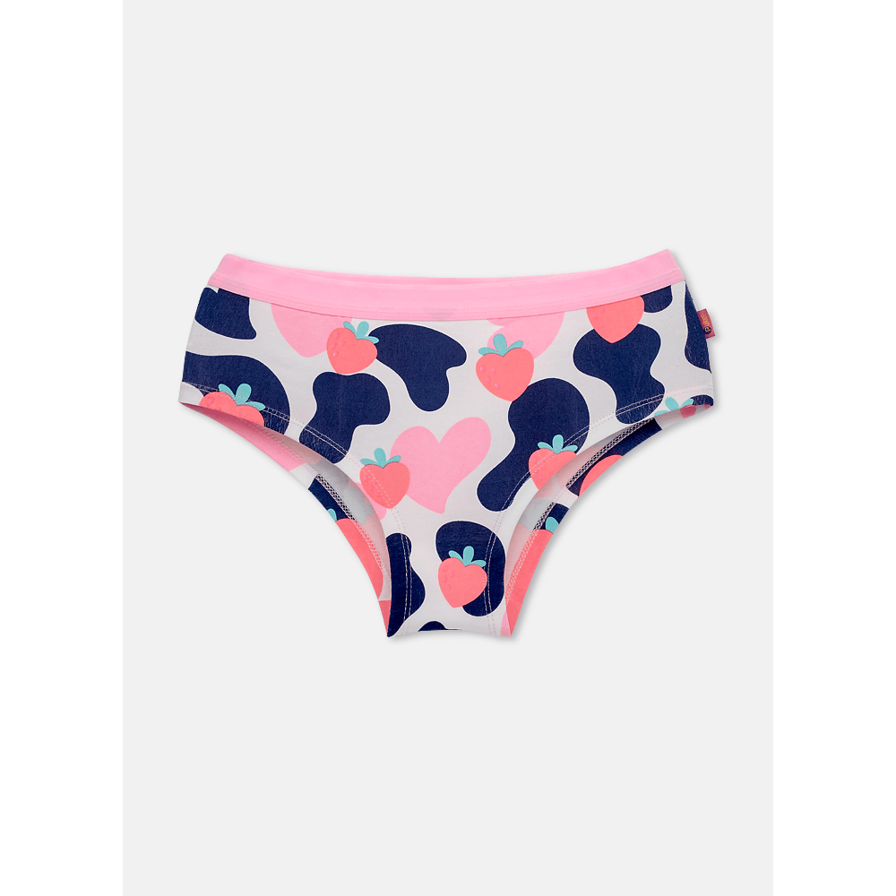 Calcinha Caleçon Algodão Feminina Vaca Romântica - 1