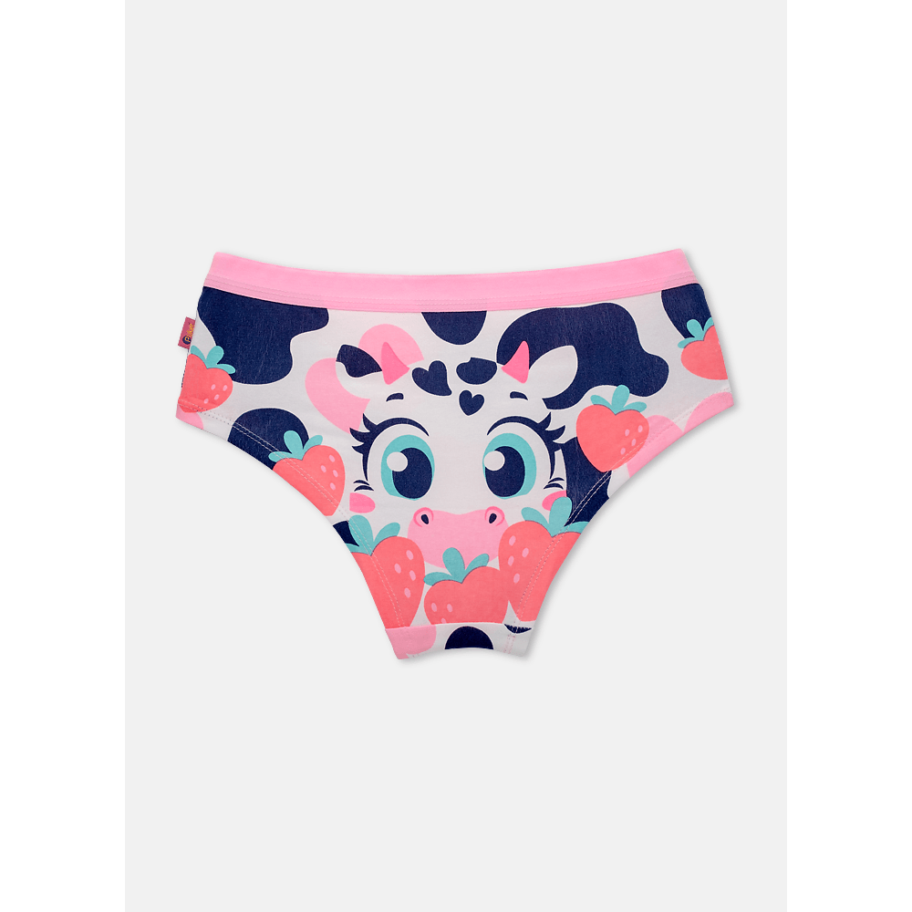 Calcinha Caleçon Algodão Feminina Vaca Romântica - 2