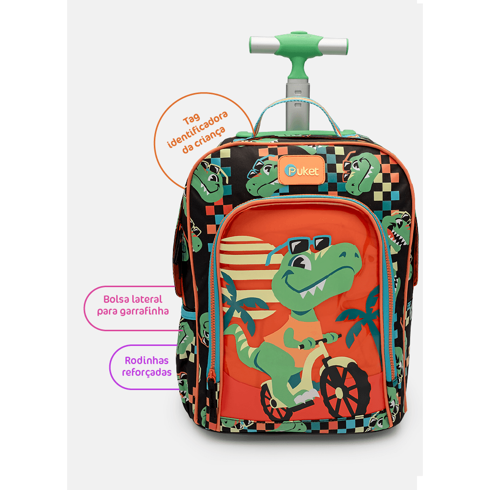 Mochila com Rodinha Dino Miami - 7
