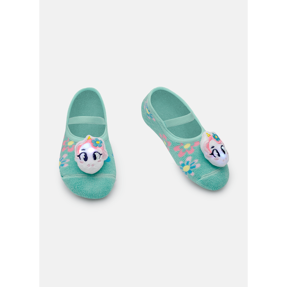 Meia Sapatilha Bebê Menina com Aplique de Led Unicórnio Aloha - 1