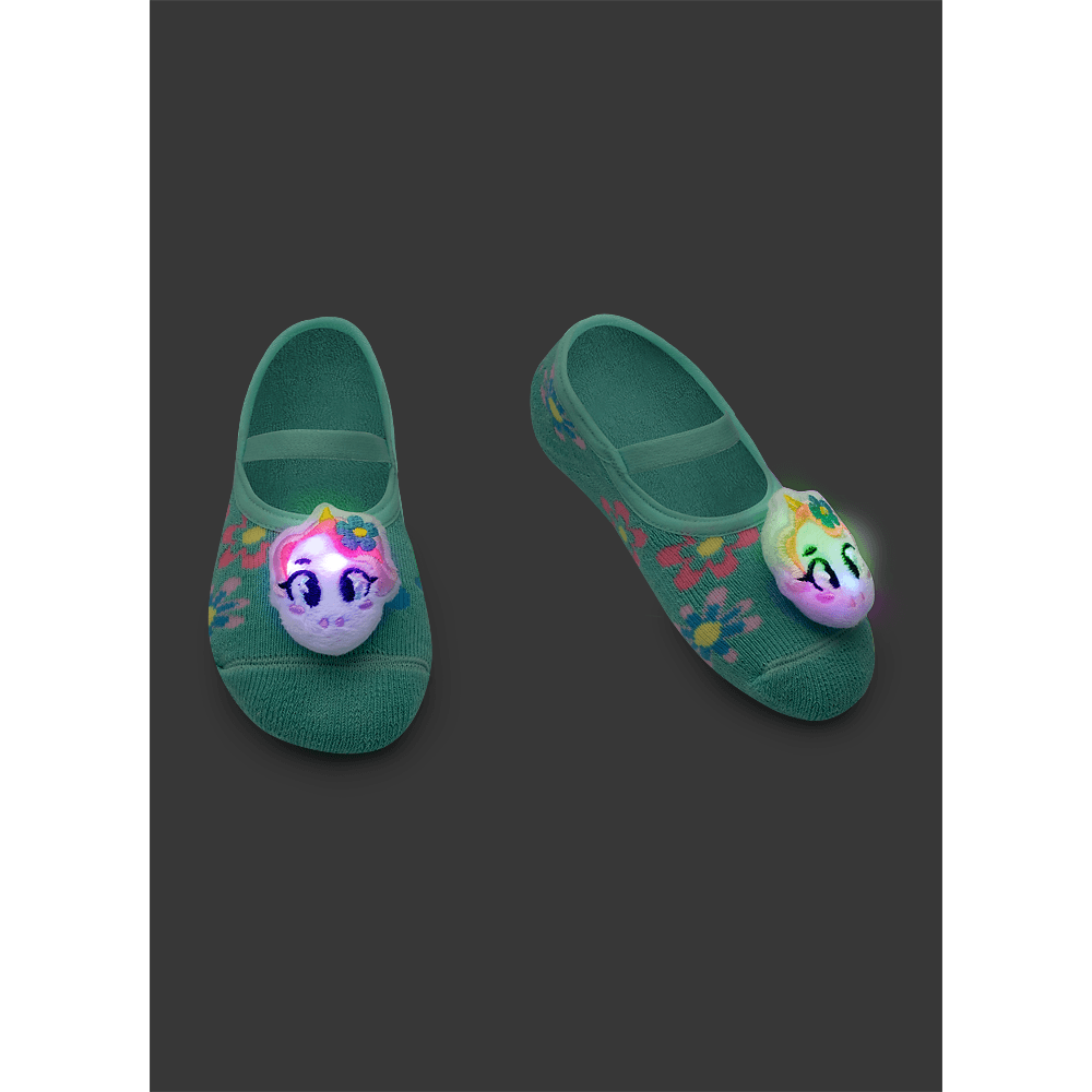 Meia Sapatilha Bebê Menina com Aplique de Led Unicórnio Aloha - 3
