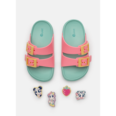 Chinelo Slide Menina Color Block
