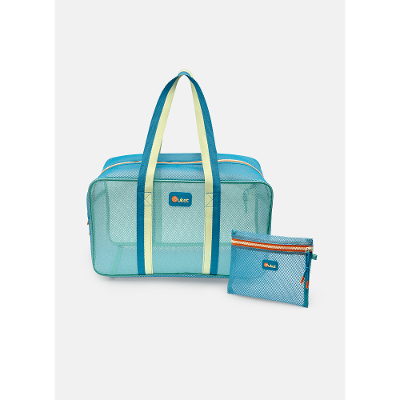 Bolsa Tela Color Block Azul