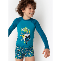 Conjunto Camiseta e Sunga Menino Tubarão Rockstar - 3