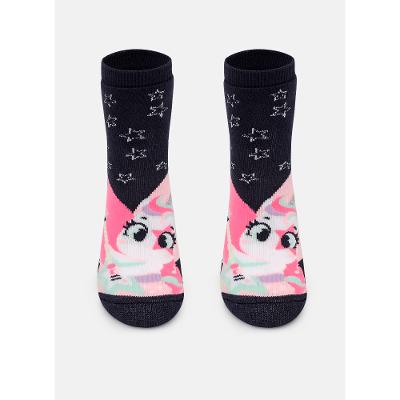 Meia Soquete Com Sola Emborrachada Feminina Unicórnio Popstar