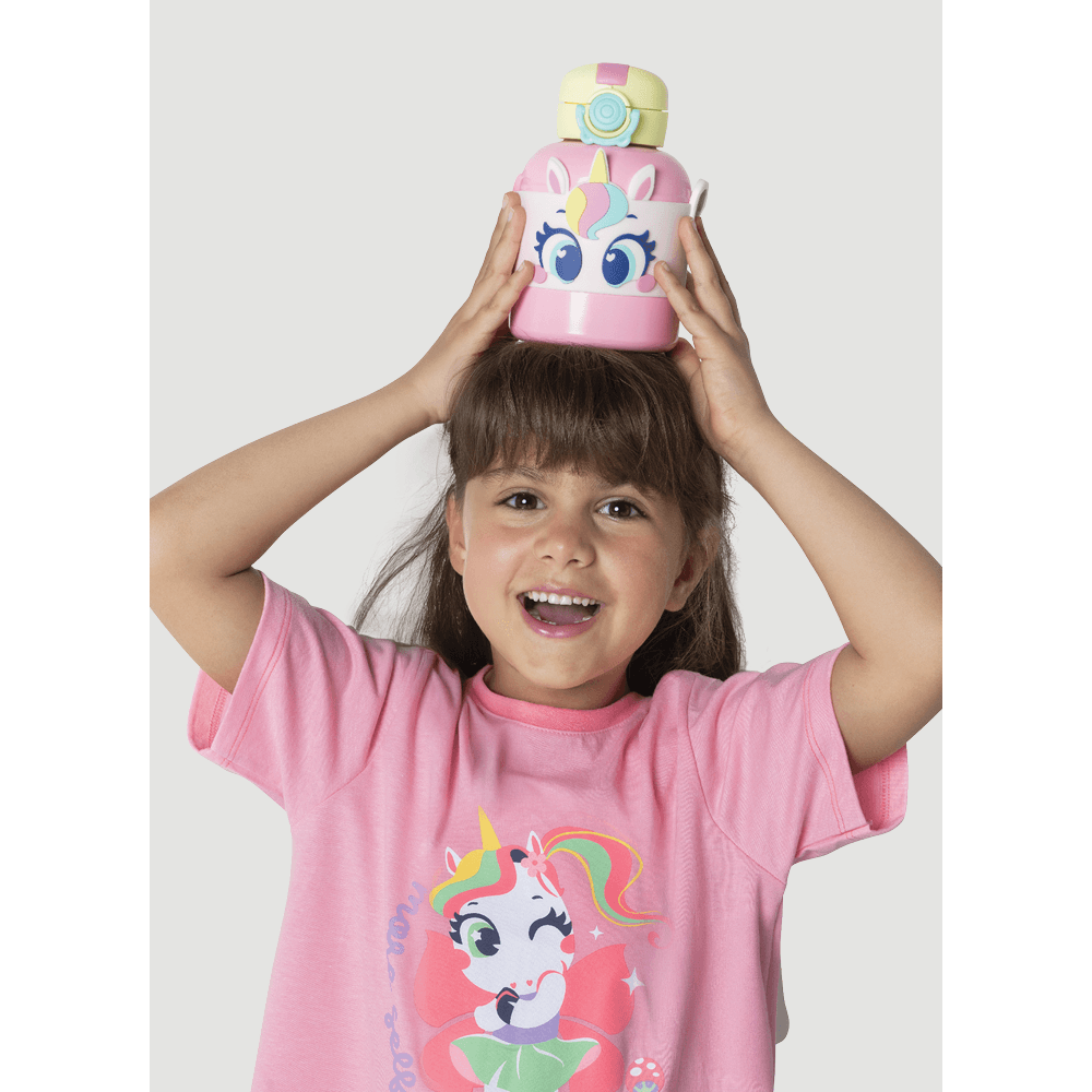 Garrafa Térmica Com Canudo Unicórnio - 3