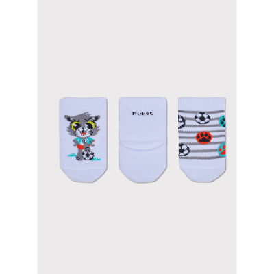 Kit com 3 meias Bebê Menino Lobo