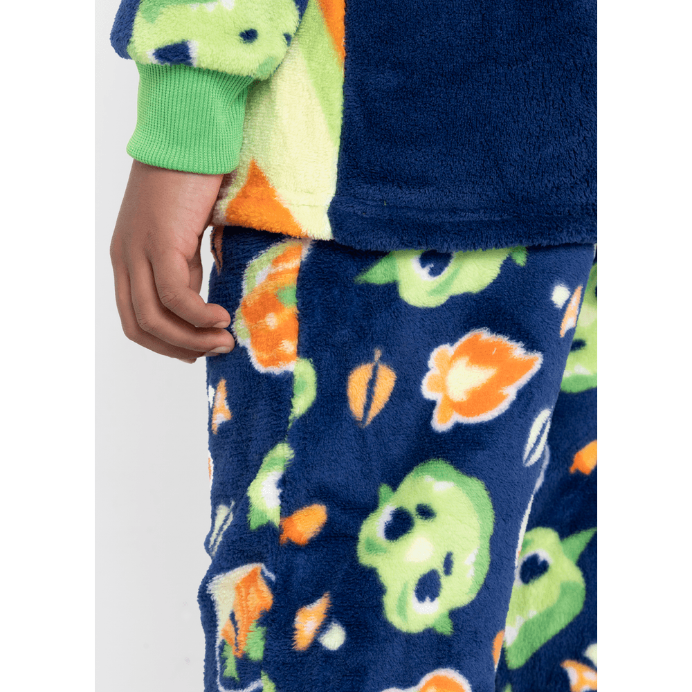 Pijama Manga Longa Soft Menino Dragão Camping - 4