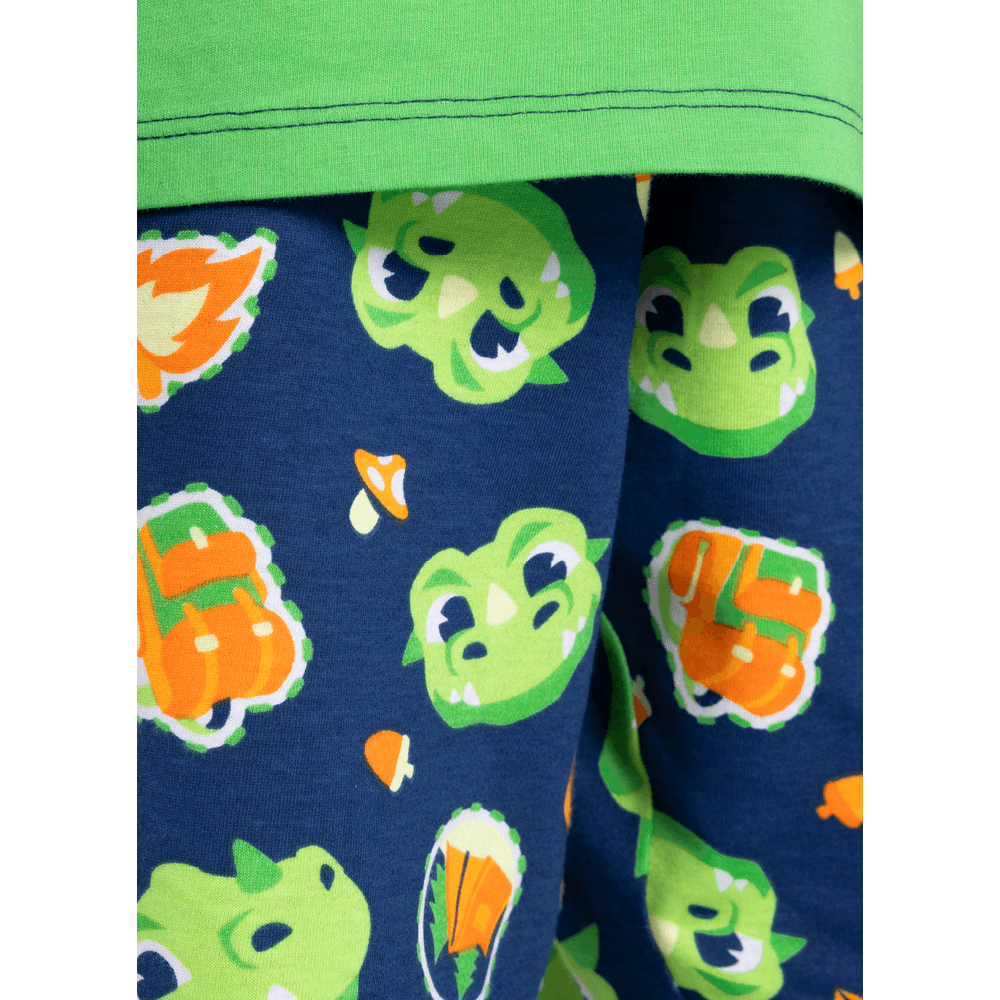 Pijama Manga Curta Algodão Menino Dragão Camping - 4