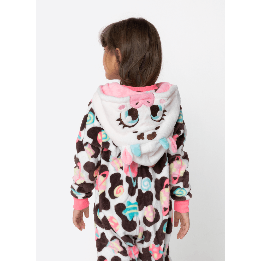 Macacão Manga Longa Soft Menina Vaca Chocolate - 3