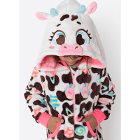 Macacão Manga Longa Soft Menina Vaca Chocolate - 4