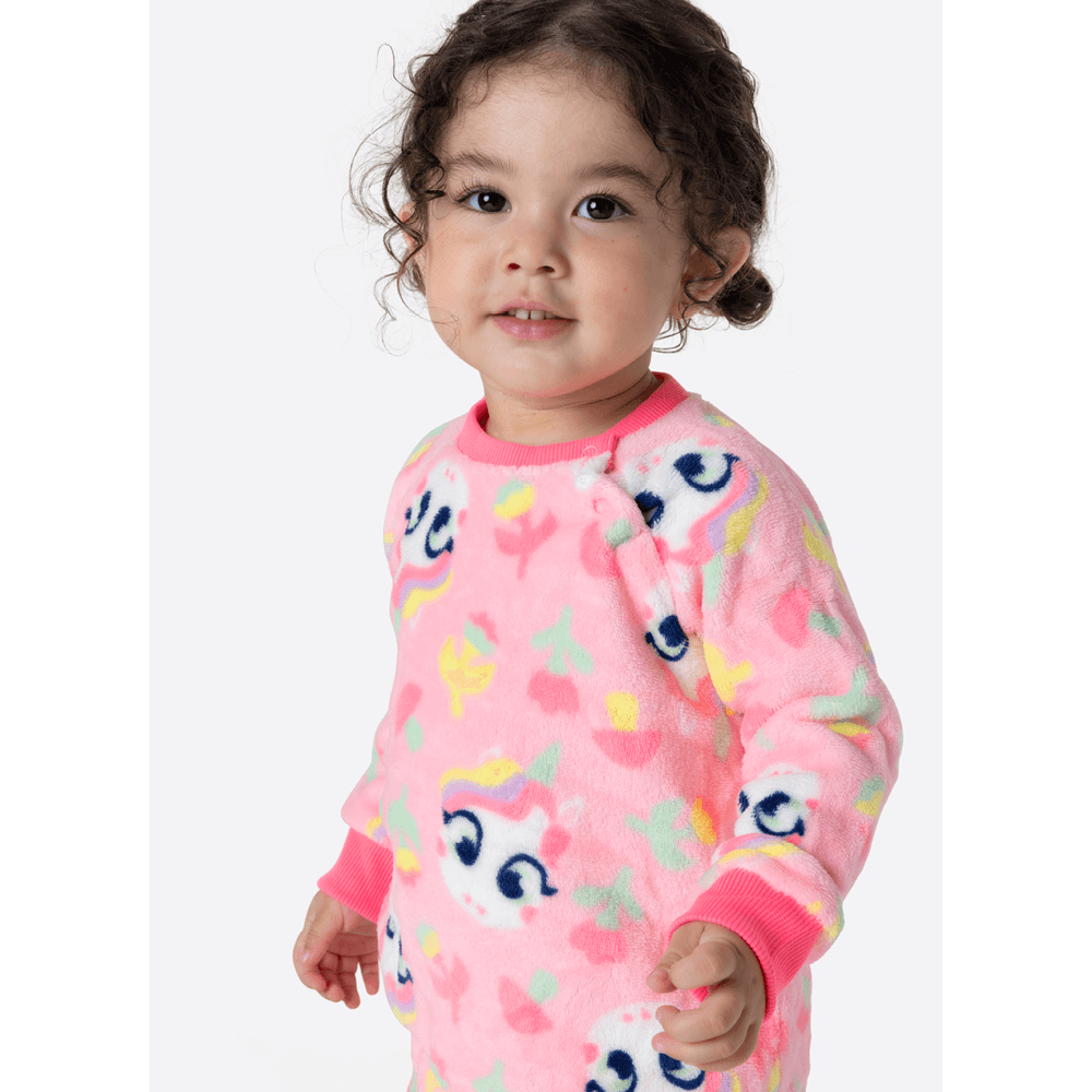 Pijama Manga Longa Soft Bebê Menina Unicórnio Encantado - 2