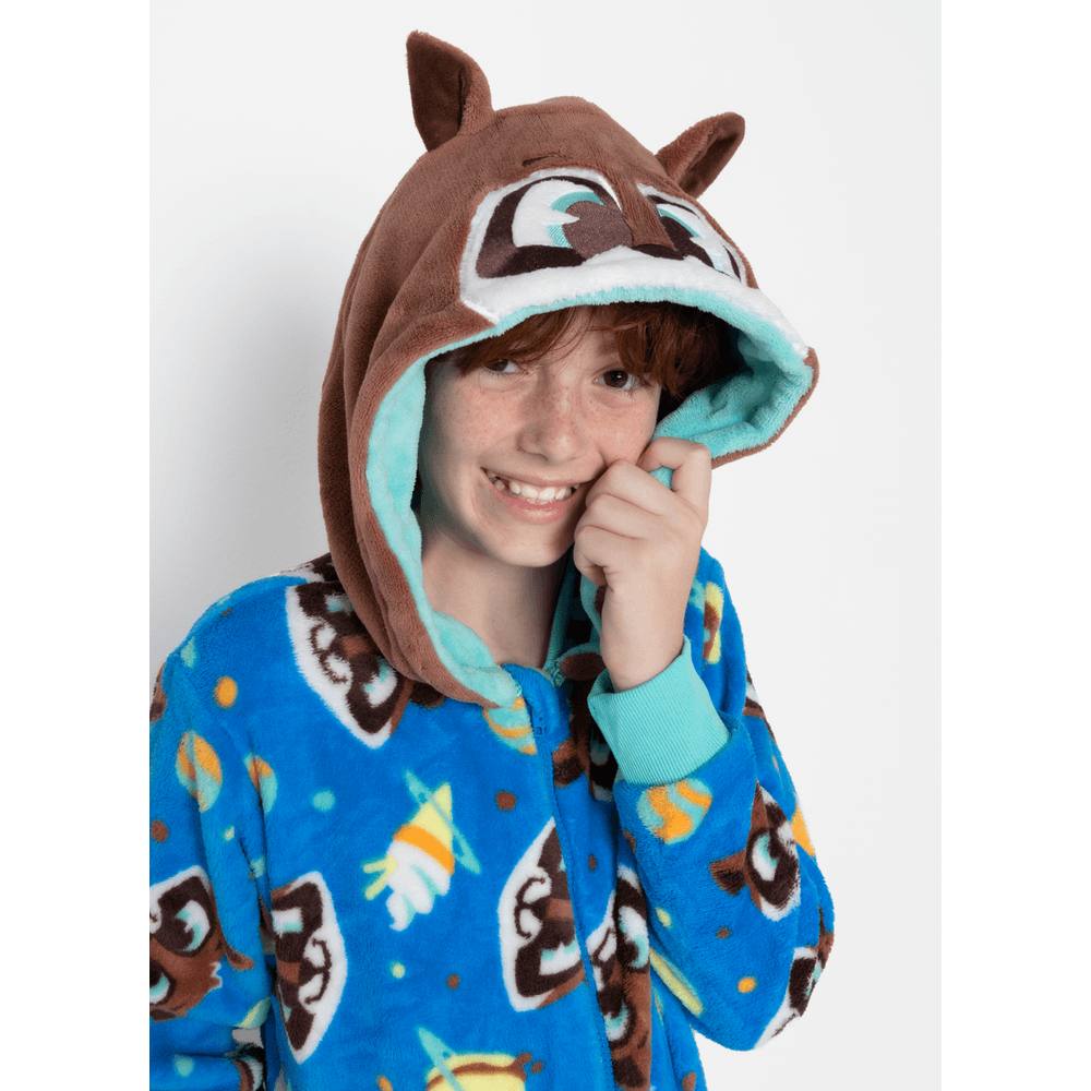 Macacão Manga Longa Soft Menino Teen Guaxinim Chocolate - 3